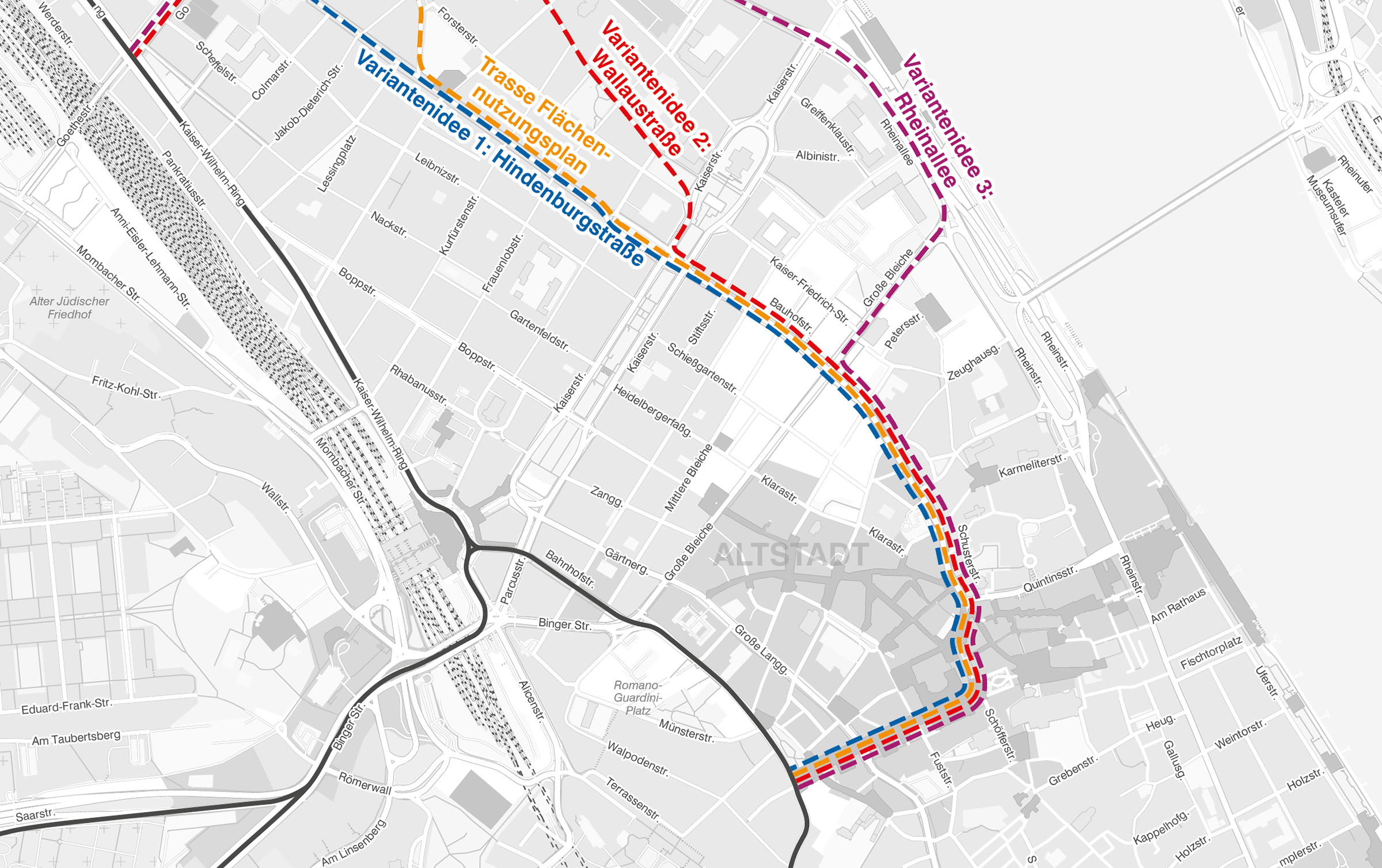 Variantenideen zum Straßenbahnausbauprojekt Variantenideen zum Straßenbahnausbauprojekt