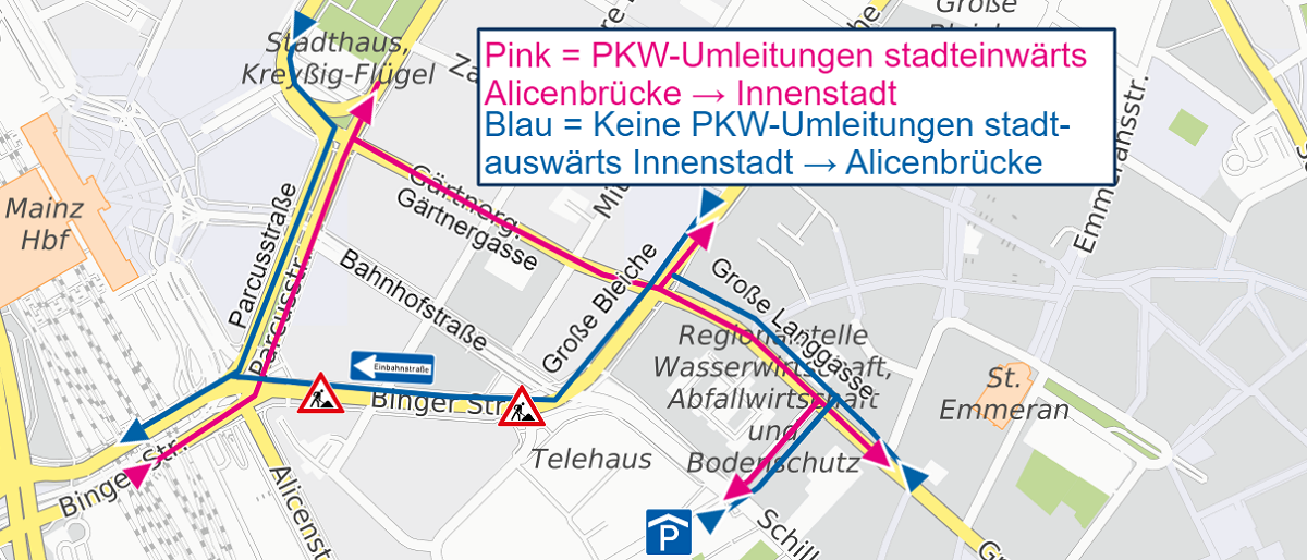 Umleitungen PKW-Verkehr Umleitungen PKW-Verkehr